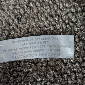 Restoration Hardware Graphite (Green Grey) Throw